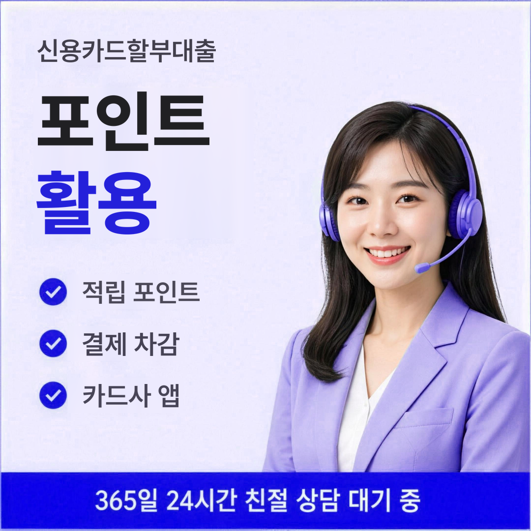 다음머니 신용카드할부대출 포인트 활용 안내