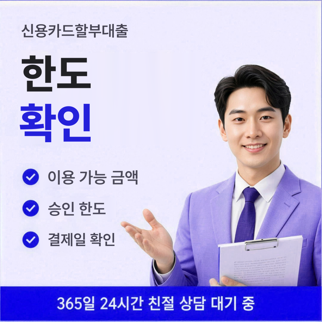 다음머니 신용카드할부대출 한도 확인 안내